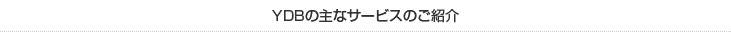 YDBの主なサービスの紹介